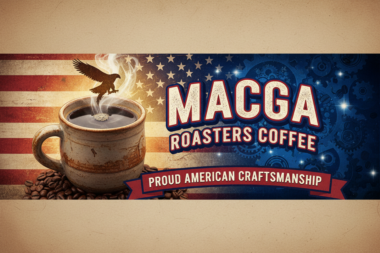 MACGA Roasters Coffee Patriotic Banner
